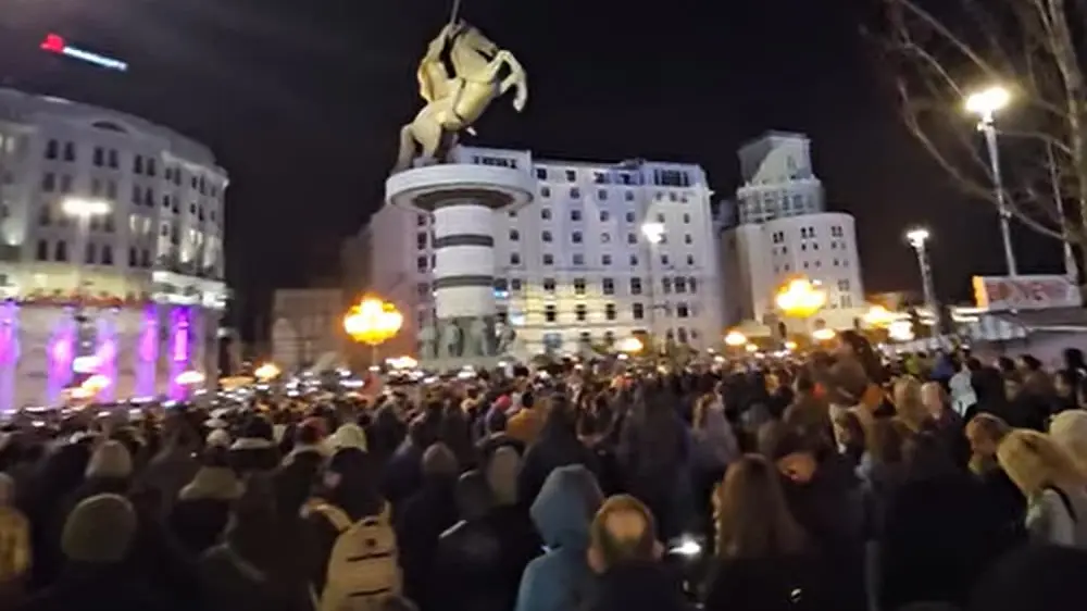 Trg Skoplje protesti