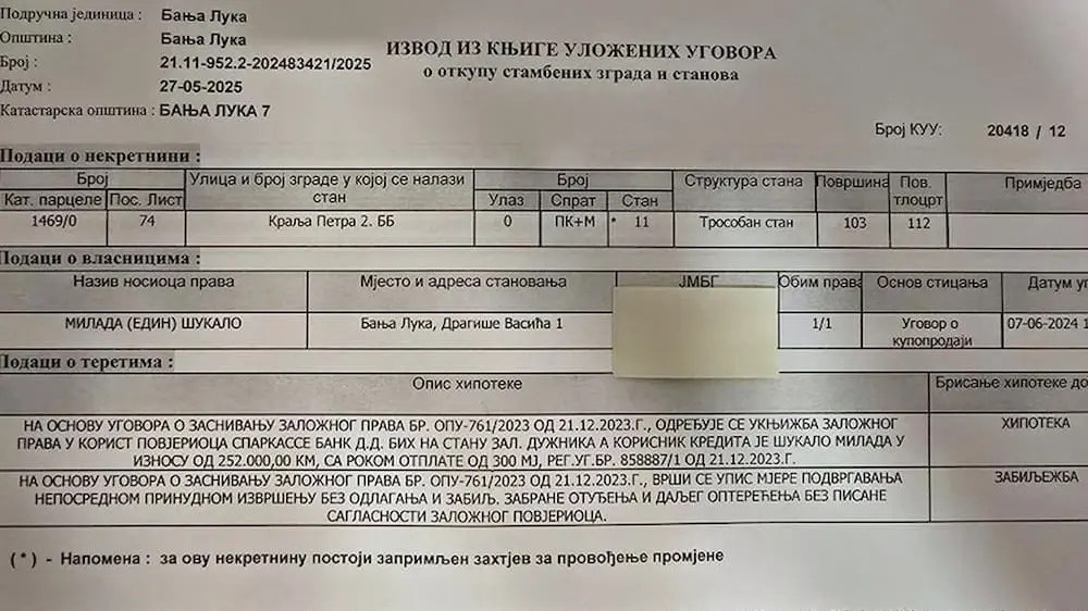 Stanivukovićevi saradnici kupuju luksuzne stanove parama iz gradske kase