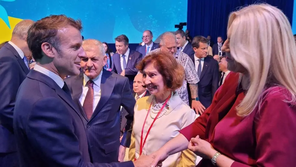 Cvijanović sa Makronom na marginama Treće konferencije UN o okeanima u Nici