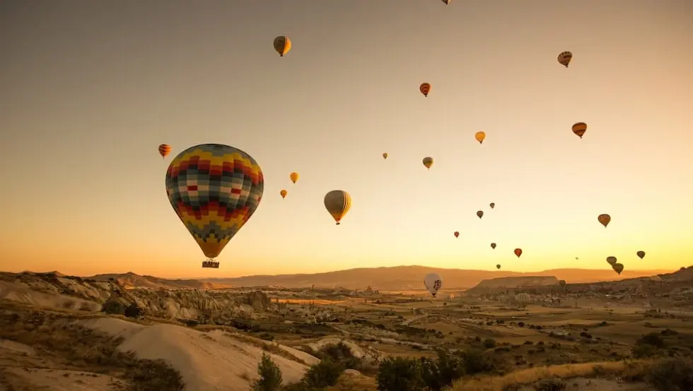 Kapadokija letenje balonom turska