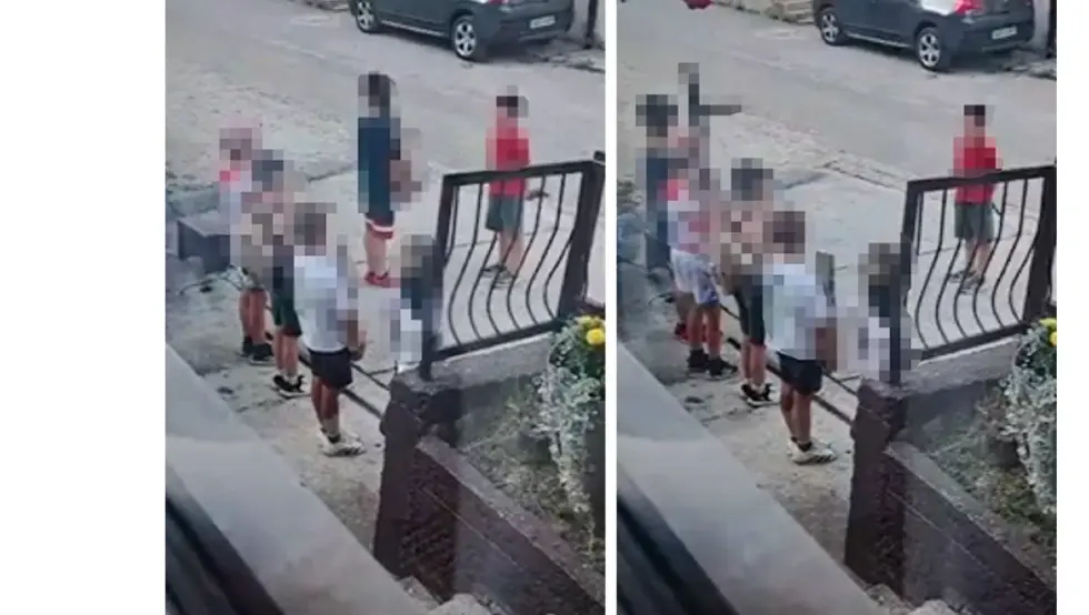 Grupa djece na snimku pozdravlja "Za dom spremni"