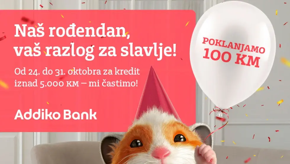 Аддико Банка Бања Лука награђује клијенте поводом деветог рођендана: Наш рођендан, ваш разлог за славље