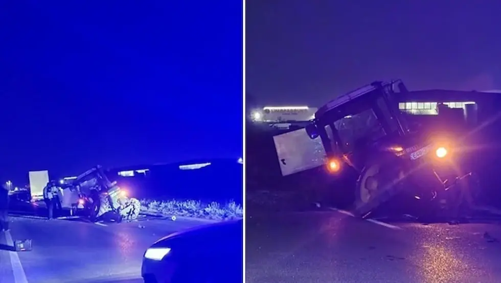 Жесток судар код Бијељине, трактор преполовљен