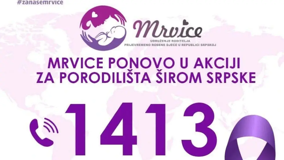 Љубичасти новембар: Хуманитарна акција “Мрвице поново у акцији за породилишта широм Српске”