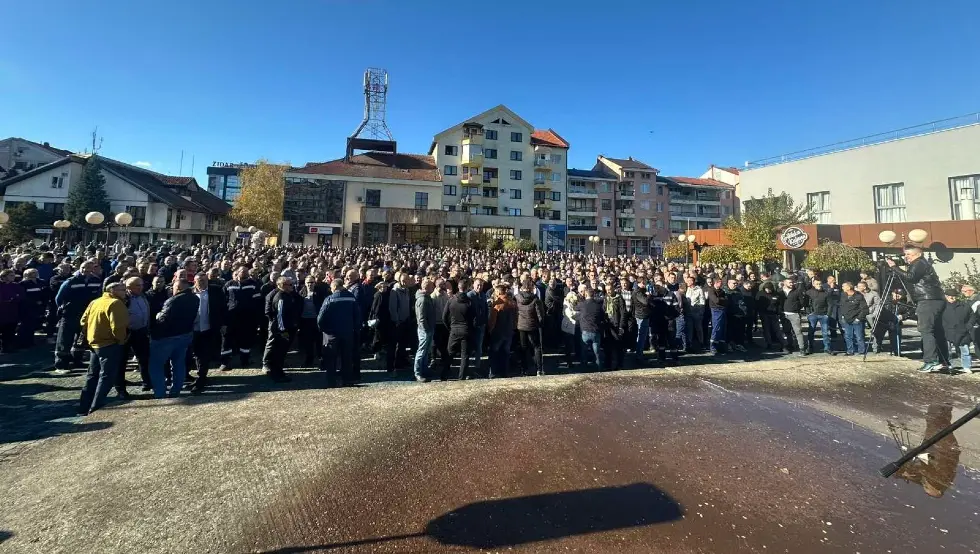 Протест радника РиТЕ Угљевик