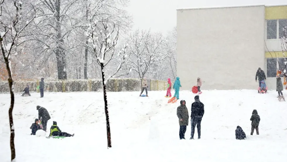 снијег бањалука дјеца временска