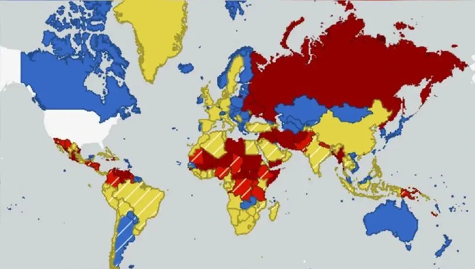 САД објавиле мапу ризичних земаља за 2026: Гд‌је су БиХ и земље региона
