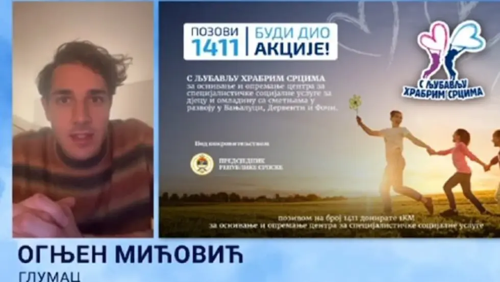 (ВИДЕО) Звијезда серије "Тврђава" позвао грађане да подрже "С љубављу храбрим срцима"