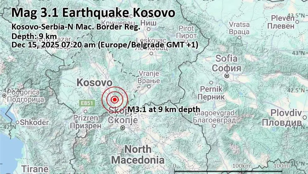 земљотрес Витина