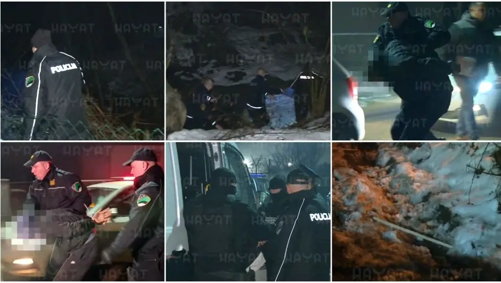 (ВИДЕО) Погледајте како је полиција хапсила навијаче након: Скривали се међу кућама, у шуми и потоку