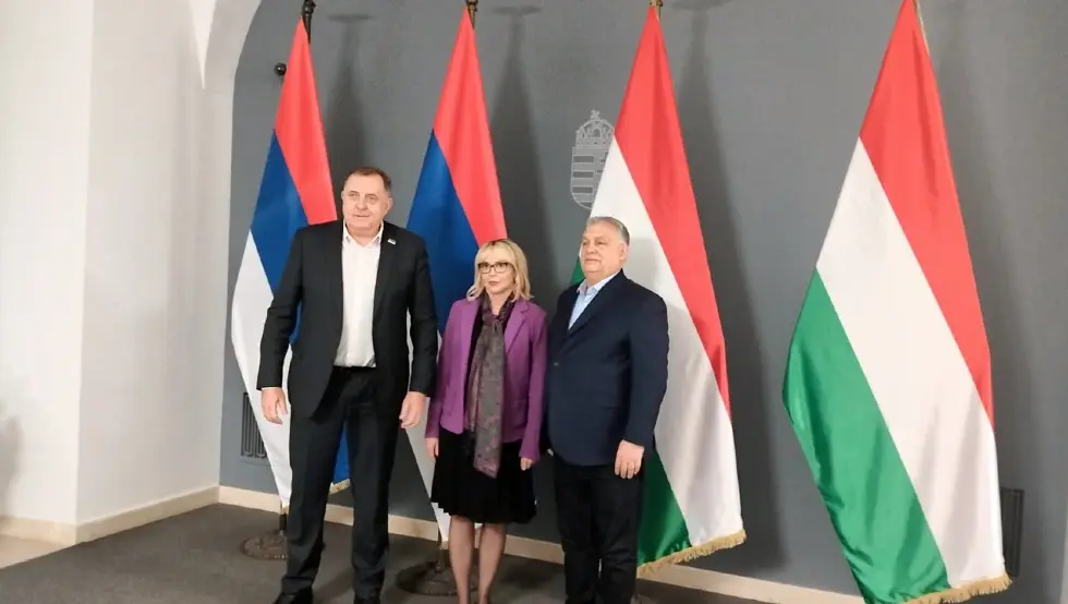 Тришић Бабић и Додик са премијером Орбаном