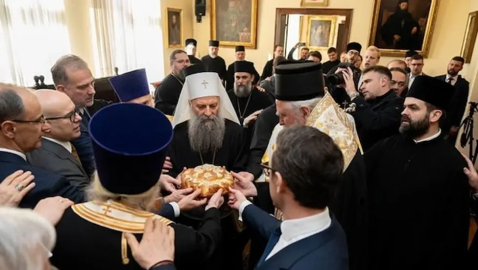 Патријарх Порфирије прославио крсну славу