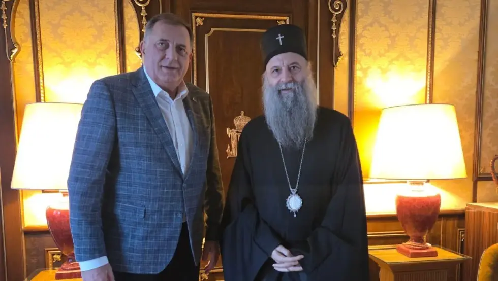 Додик са патријархом Порфиријем: СПЦ је кроз вијекове чувала наш идентитет