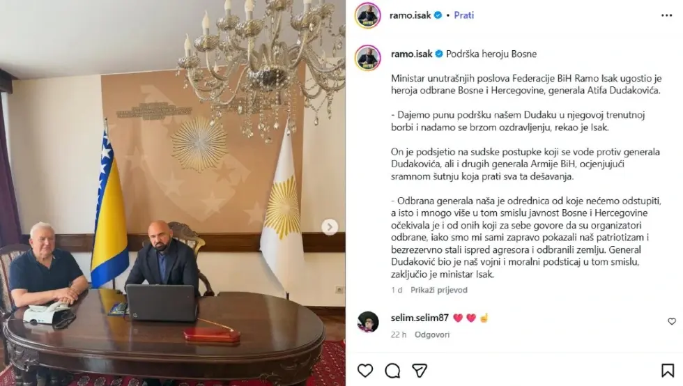 Да ли је Рамо Исак открио Дудаковића у лажи или сам лаже: Хоће ли реаговати Суд БиХ?