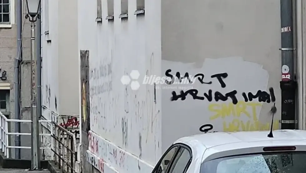 У Мостару освануо графит "Смрт Хрватима"