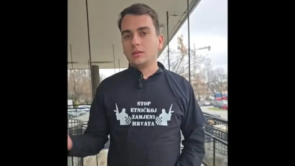 (ВИДЕО) Упао у Градску управу Загреб и на звучник пустио Томпсонову "Бојна Чавоглаве"