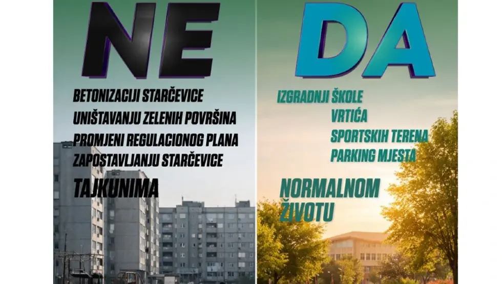 Мјештани Старчевице организују миран скуп против бетонизације