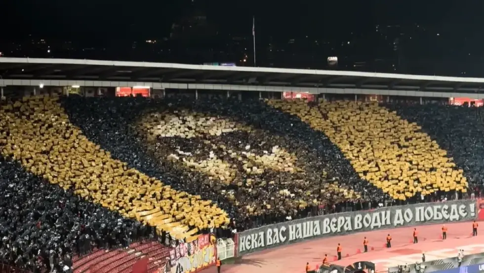 УЕФА жестоко казнила Звезду због кореографије Светог Симеона