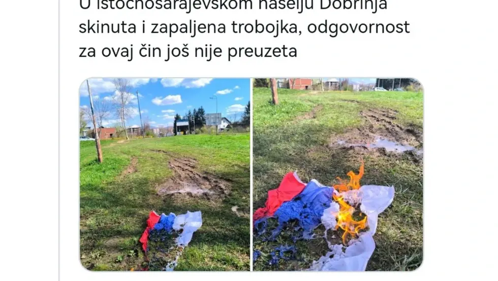 Источна Илиџа паљење тробојке