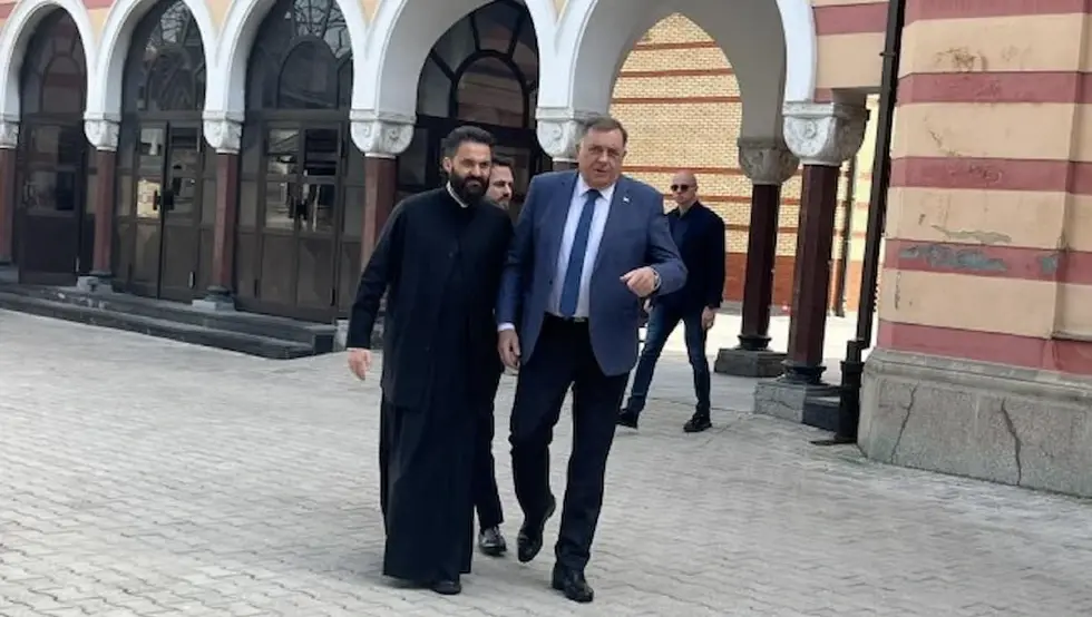 Додик са митрополитом бањалучким Јефремом