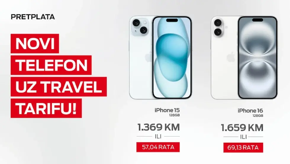 Изаберите свој нови телефон и m:tel Тravel тарифу: Врхунски телефони и неограничена комуникација гдје год да сте