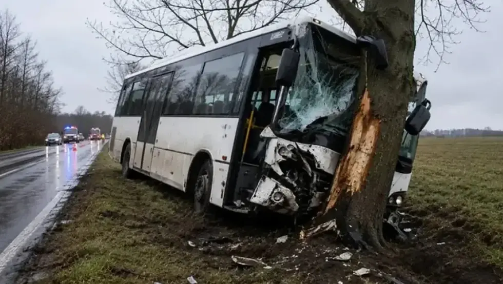 Аутобус са дјецом ударио у дрво, возач погинуо, повријеђене 23 особе