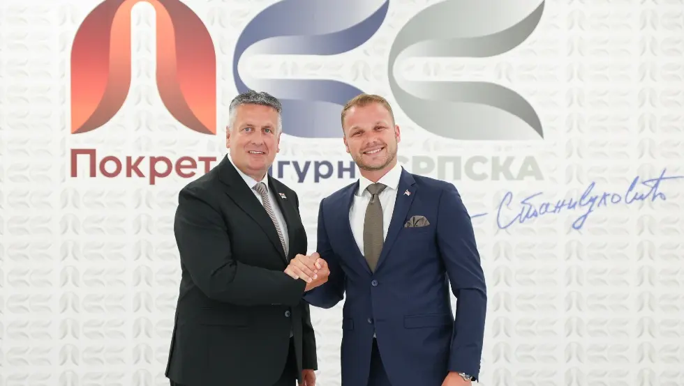 Ненад Вуковић, делегат у Дому народа и Драшко Станивуковић, лидер ПСС и градоначелник Бањалуке