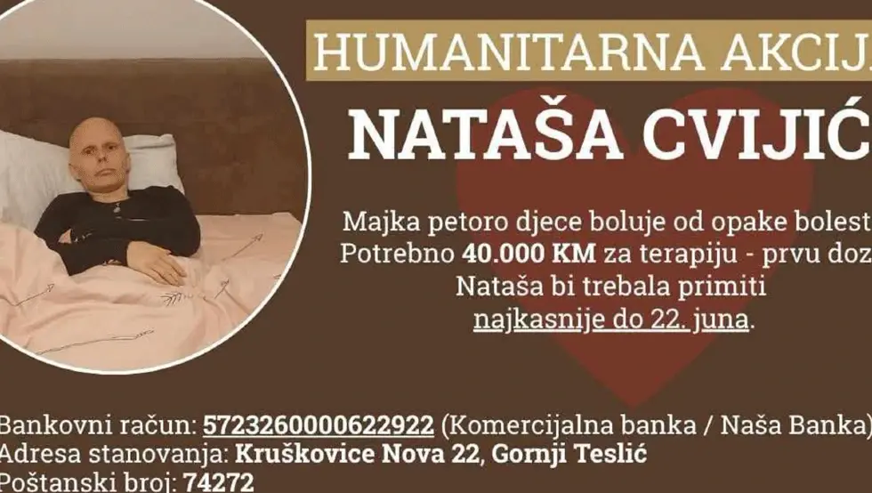 Апел за помоћ Наташи Цвијић из Теслића: Петоро дјеце чека њено оздрављење
