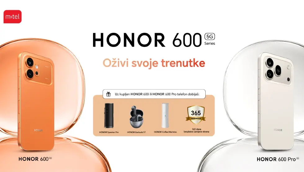 Фантастична HONOR 600 серија уз сјајне поклоне у m:tel понуди