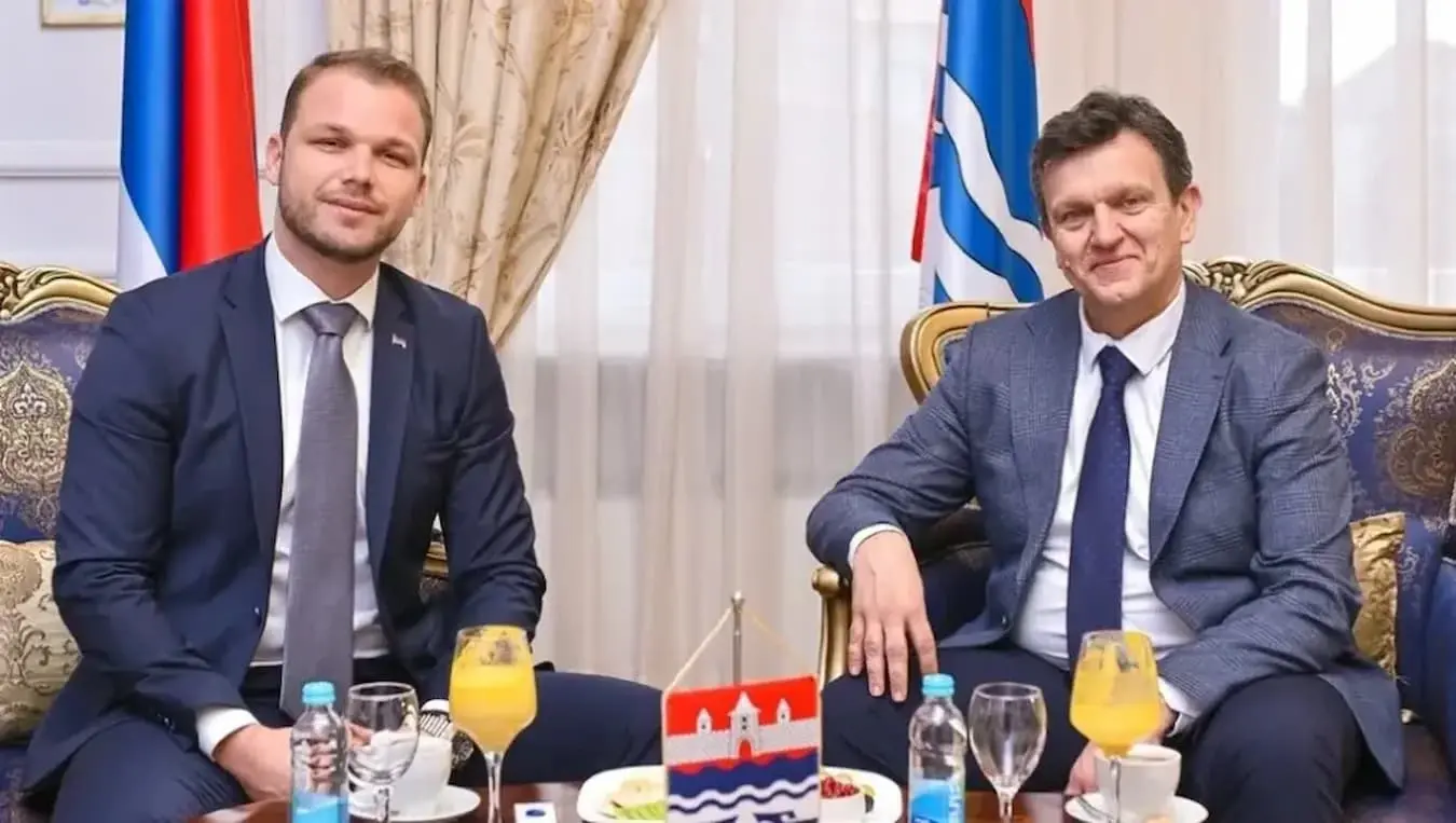Предсједник ПСС Драшко Станивуковић и предсједник СДС Бранко Блануша