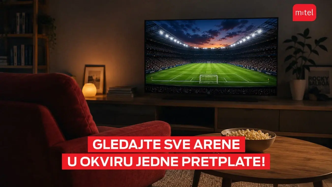 Све Арене на једном мјесту, уз једну м:тел претплату: Реуговорите услугу и наставите уживати у врхунском спорту