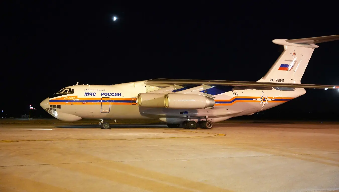 Руски авион пожар