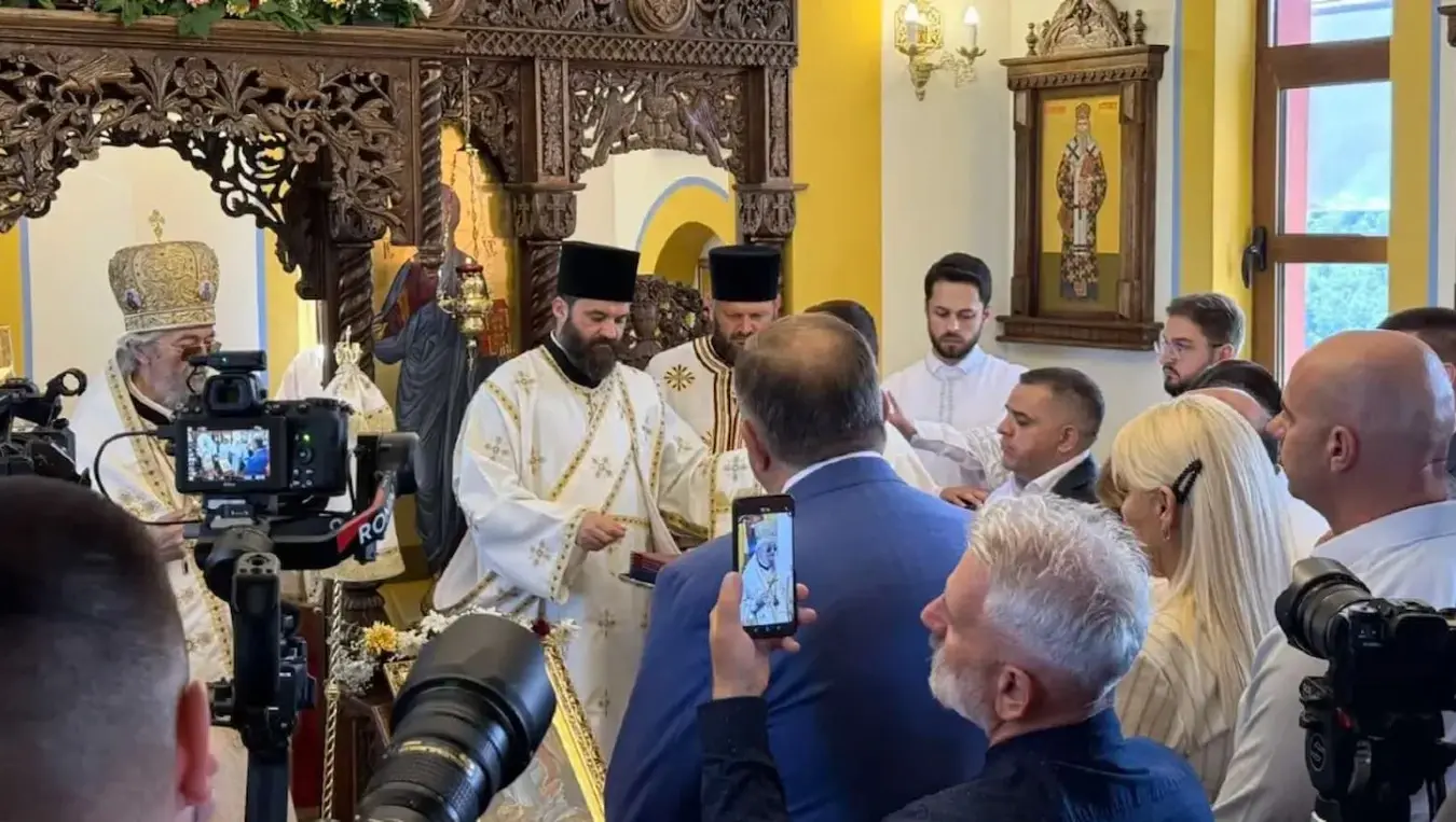 Додик и Бојић на освештању Храма Светог пророка Илије