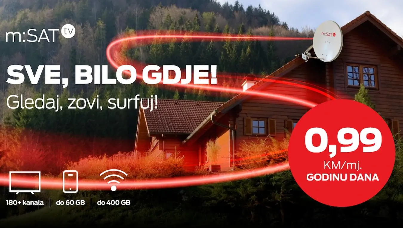 m:SAT пакети на акцији: Телевизија за 0,99 KM прве године и телевизори од 8 KM