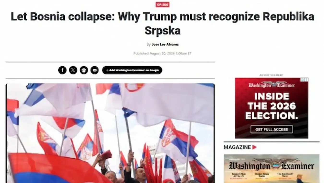 Амерички лист: Пустите БиХ да се уруши - Зашто Трамп мора признати Републику Српску