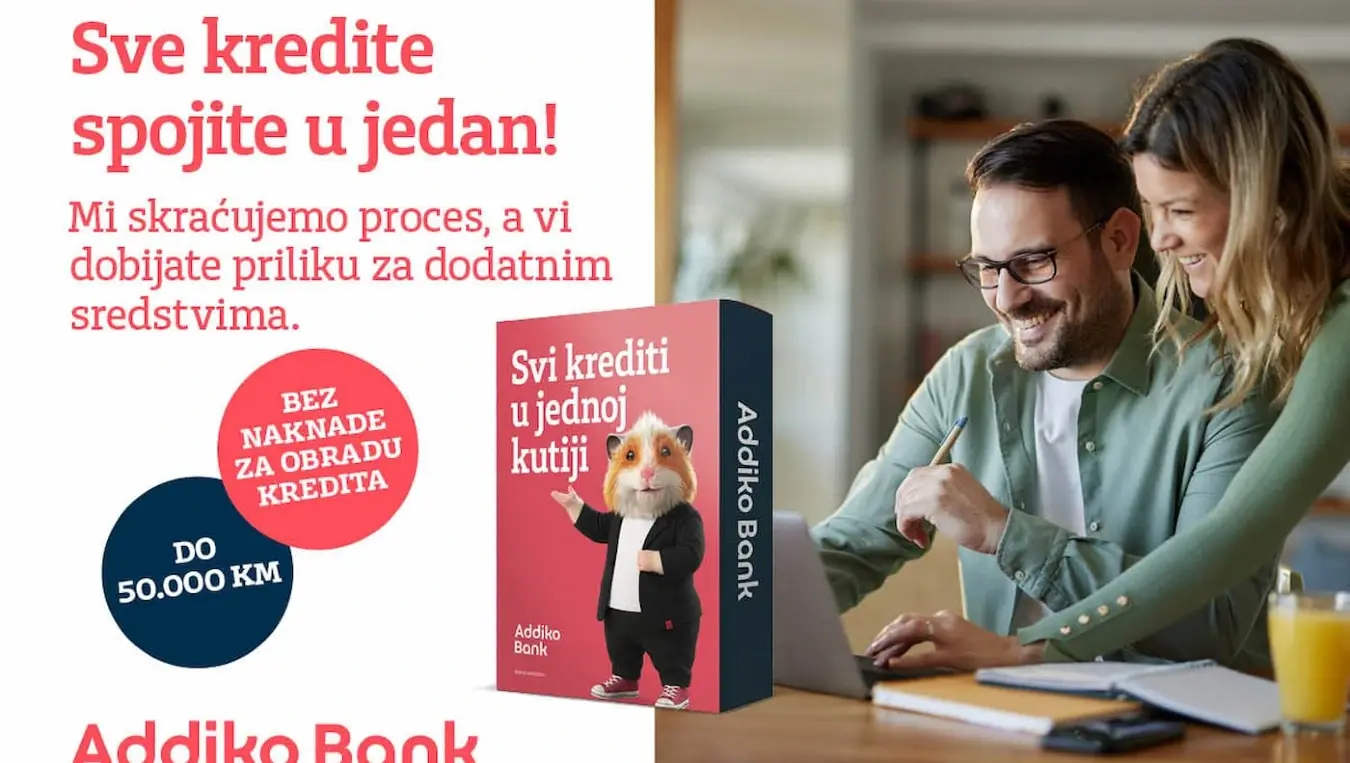 Addiko поједностављује процес затварања кредита: Спојите све кредите у један уз могућност додатних средстава