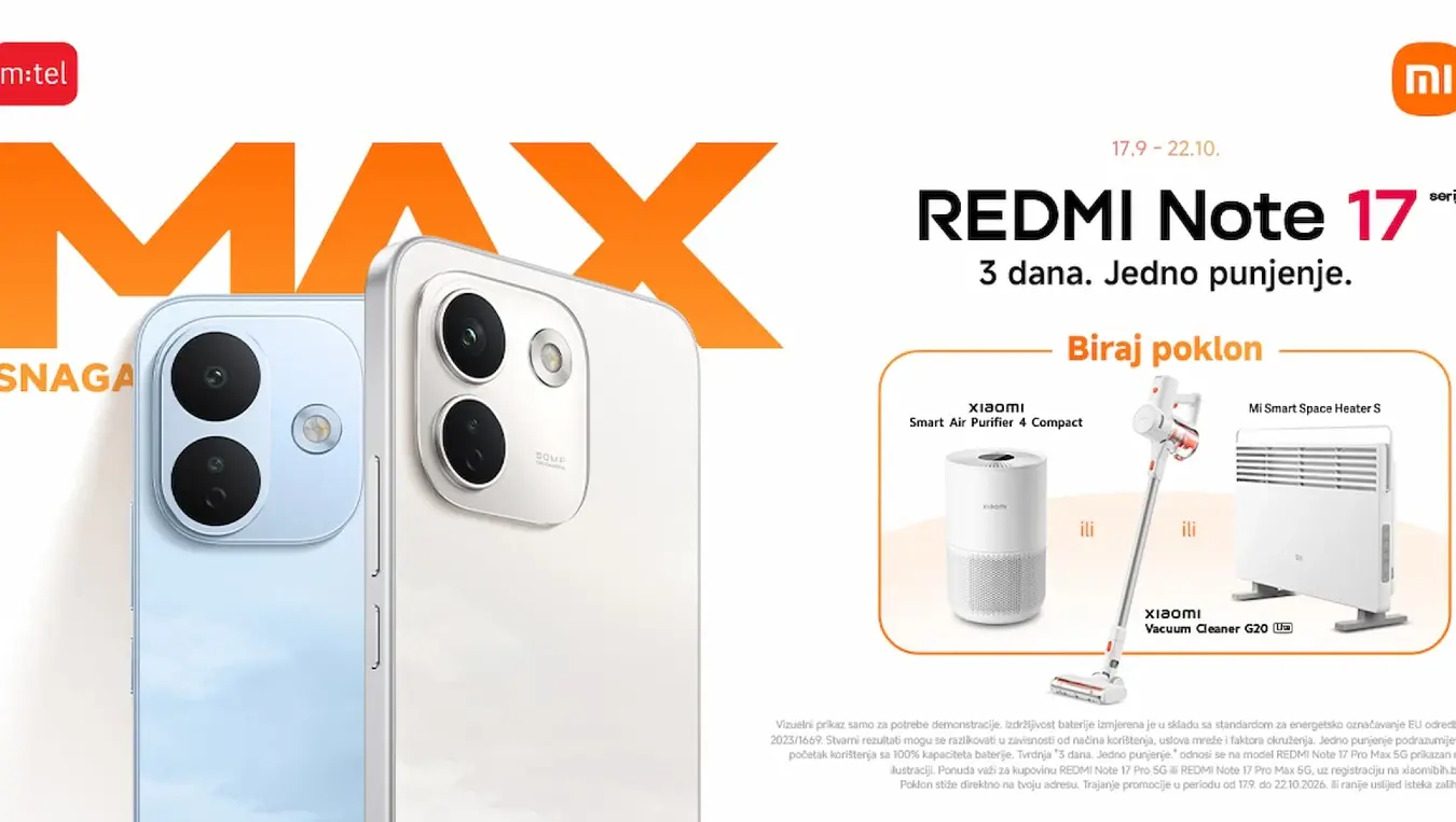 Максимална снага уз вриједан поклон: Нова Redmi Note 17 Pro серија у m:tel понуди