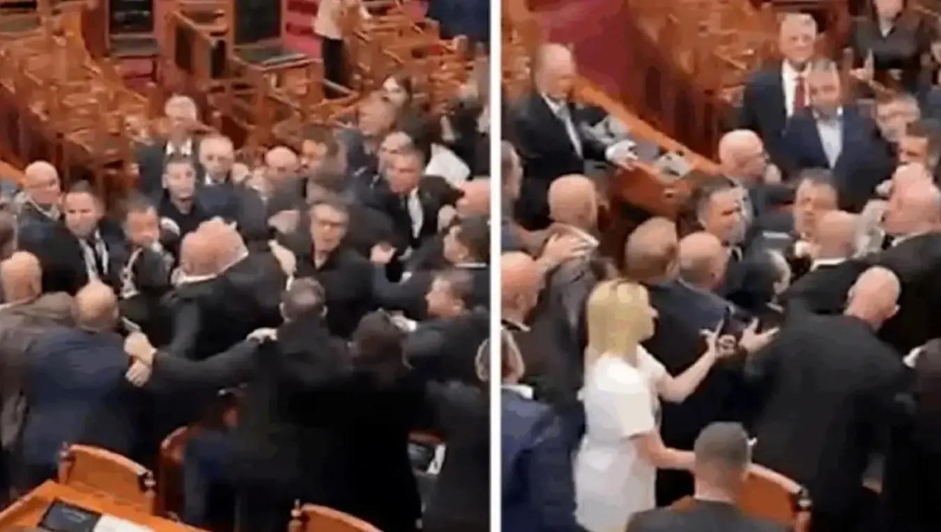 Туча у албанском парламенту: Сијевале песнице између посланика власти и опозиције