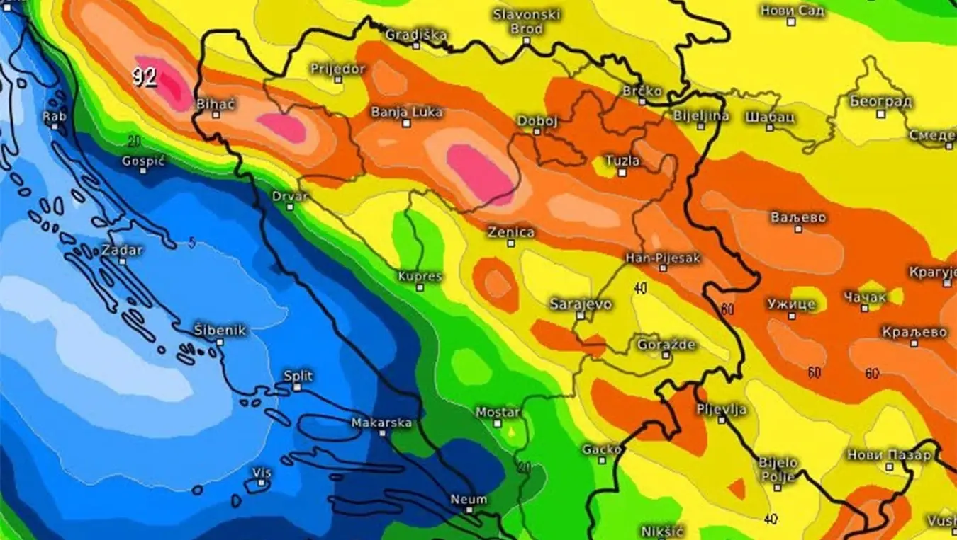 Наредних седам дана без зраке сунца: Киша, снијег и пад температуре